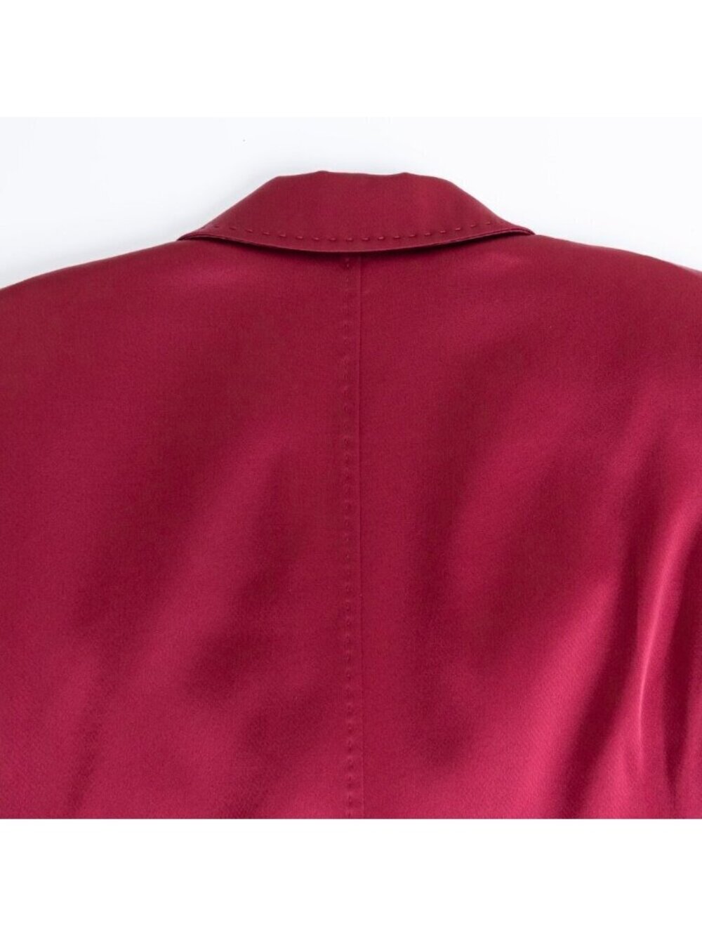 Lafayette 148 New York Red Satin Button Blazer Jacket Whitney Structured XS - Picture 11 of 15